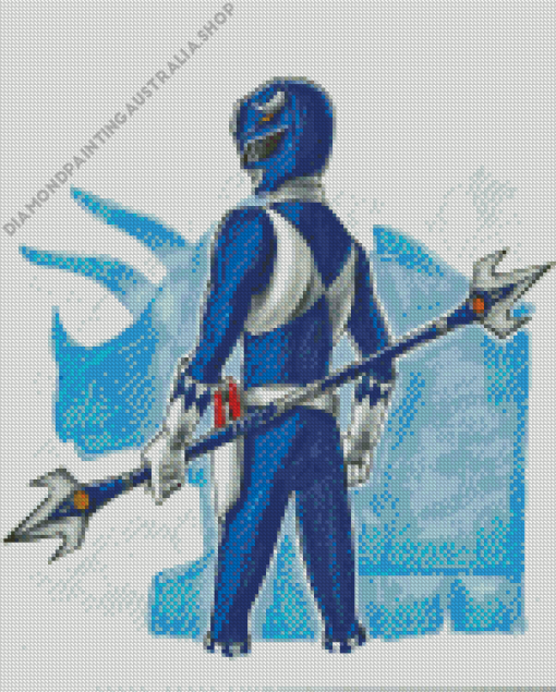 Blue Power Ranger Character Art Diamond Painting