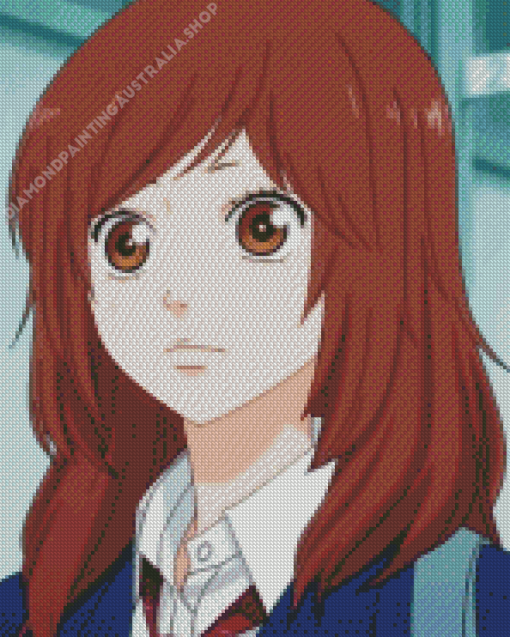 Blue Spring Ride Anime Girl Diamond Painting