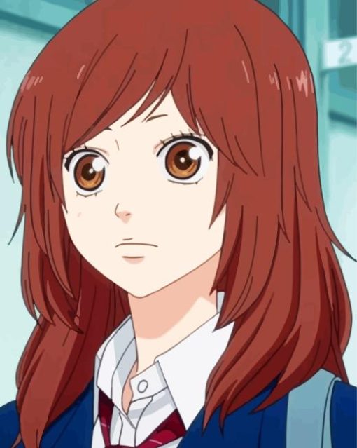 Blue Spring Ride Anime Girl Diamond Painting