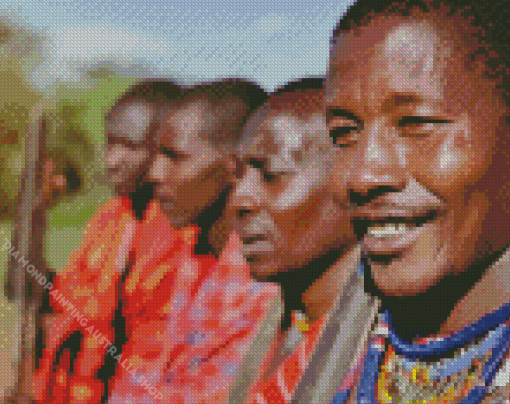 Close Up Masai People Diamond Painting