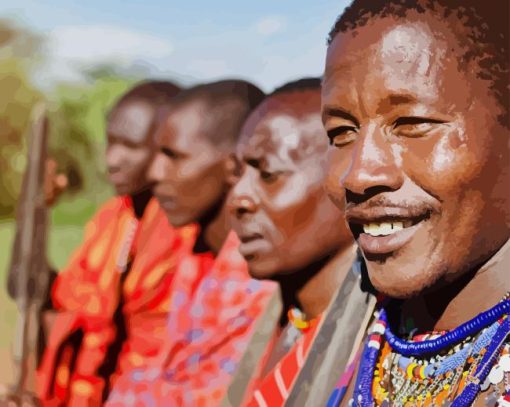 Close Up Masai People Diamond Painting