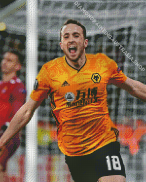 Diogo Jota Playing Football Diamond Painting