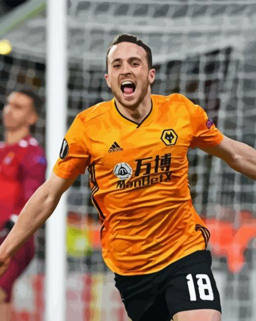 Diogo Jota Playing Football Diamond Painting