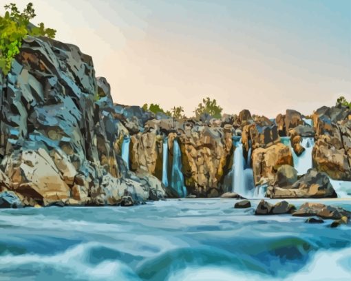 Great Falls National Park Waterfalls Diamond Painting