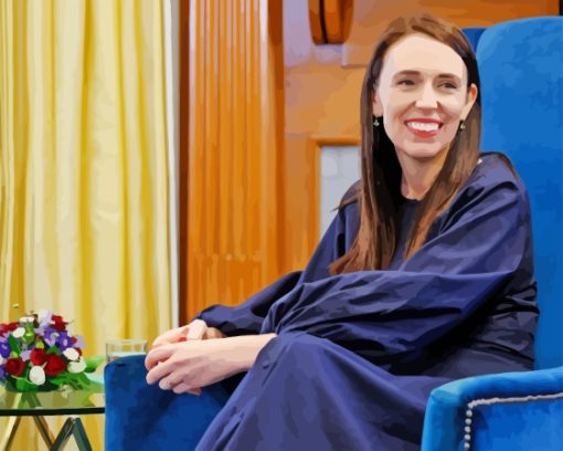 Jacinda Ardern Sitting Diamond Painting