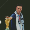 Lionel Scaloni Touching World Cup Diamond Painting