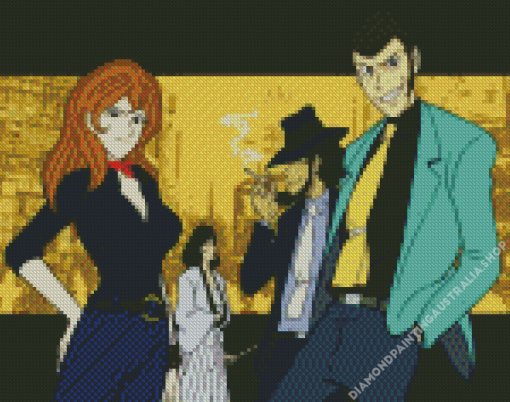 Lupin III Characters Manga Series Diamond Painting