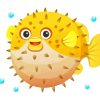 Puffer Fish Cartoon Diamond Painting