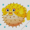 Puffer Fish Cartoon Diamond Painting