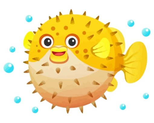 Puffer Fish Cartoon Diamond Painting