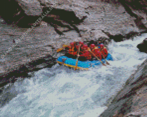 Rocks River Rafting Diamond Painting