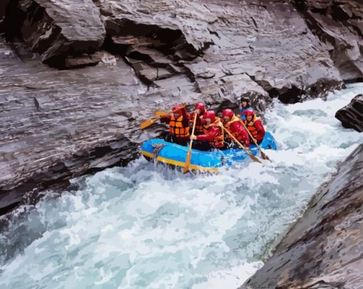 Rocks River Rafting Diamond Painting