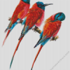 Southern Carmine Bee Eater Birds Art Diamond Painting