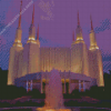 Washington DC Temple Sunset Diamond Painting