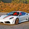 White Ferrari Scuderia Diamond Painting