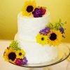 Yellow And Purple Flowers Cake Diamond Painting