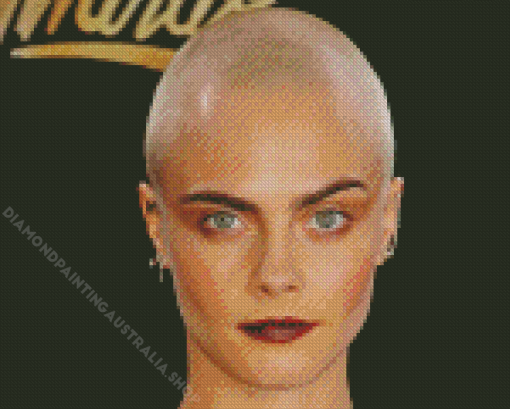 Cara Delevingne Bald Head Diamond Painting