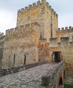 Castle Of Saint George Ruins Portugal Diamond Painting