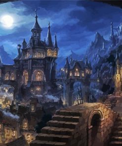 Drak Fantasy Castle Diamond Paintings