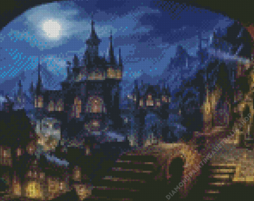 Drak Fantasy Castle Diamond Paintings