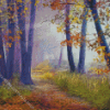 Foggy forest path Diamond Paintings