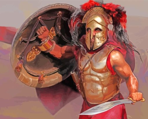 Greek Spartan Warrior Diamond Paintings