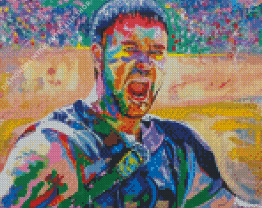 colorful Russell Crowe Diamond Paintings