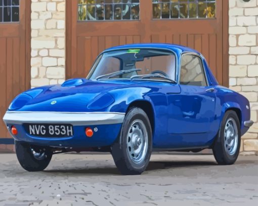 Blue Classic Lotus elan Diamond Paints