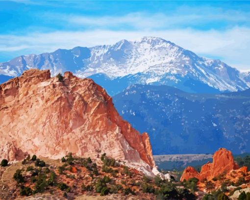 Pikes peak Colorado Diamond Paintings