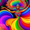 colorful Psychedelic dancer Diamond Paints