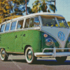 green Volkswagen microbus Diamond Paints