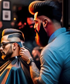 men Hairdresser art Diamond Paints