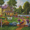 Colonial House Garden Diamond Painting