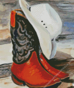 Cowboy Hat And Boots Diamond Painting