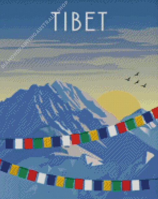 Tibet Mountain Poster Diamond Painting