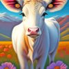 Cow and Flowers Diamond Painting