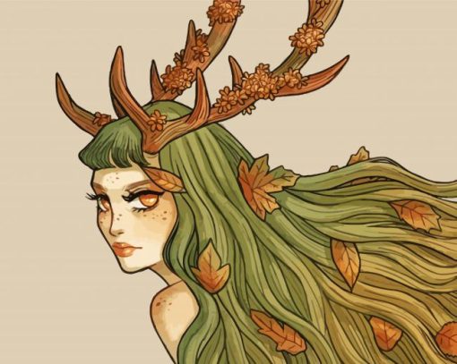 Forest Spirit Lady Diamond Painting