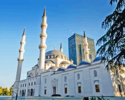 Grand Mosque of Tirana Diamond Painting