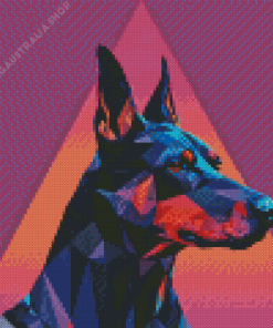 Abstract Doberman Diamond Painting