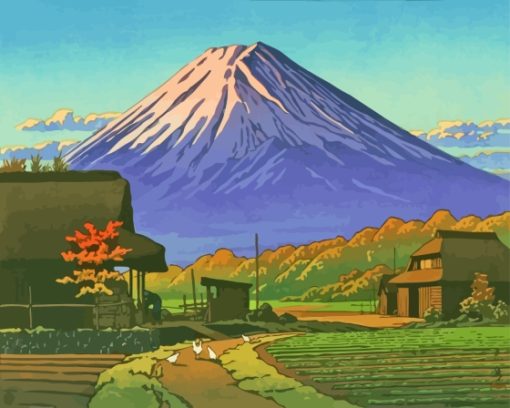 Autumn At Funatsu Hasui Kawase Diamond Painting