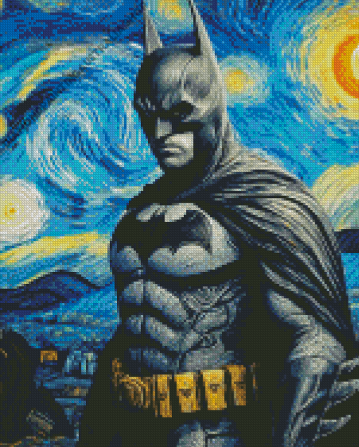 Batman Starry Night Diamond Painting