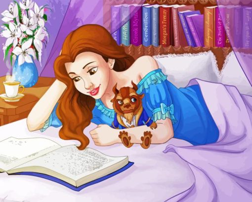 Belle Reading Diamond Painting