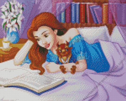 Belle Reading Diamond Painting