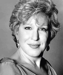 Bette Midler Black And White Diamond Painting