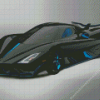 Black And Blue Ssc Tuatara Car Diamond Painting