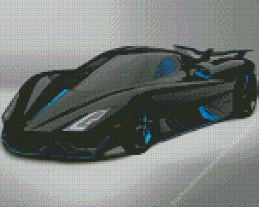 Black And Blue Ssc Tuatara Car Diamond Painting