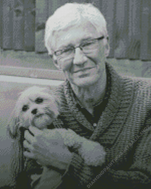 Black And White Paul O Grady Diamond Painting