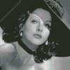 Black and White Hedy Lamarr Diamond Painting