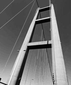 Black and White Humber Bridge UK Diamond Painting