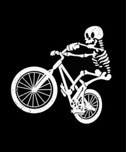 Black And White Skull On Bike Diamond Painting